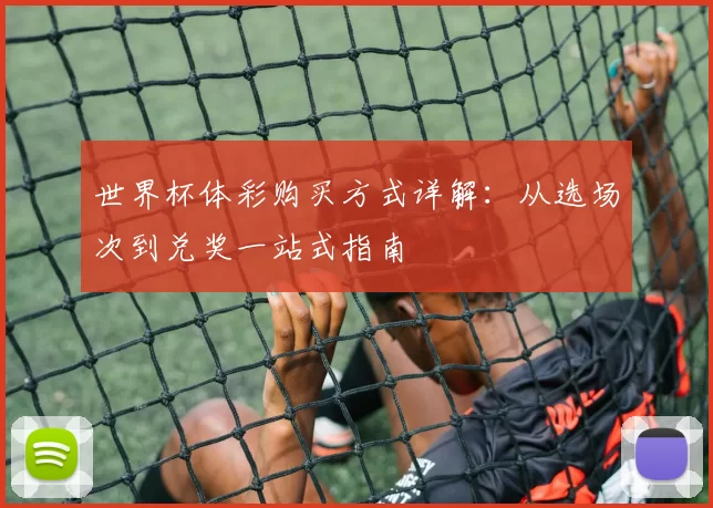 世界杯体彩购买方式详解:从选场次到兑奖一站式指南